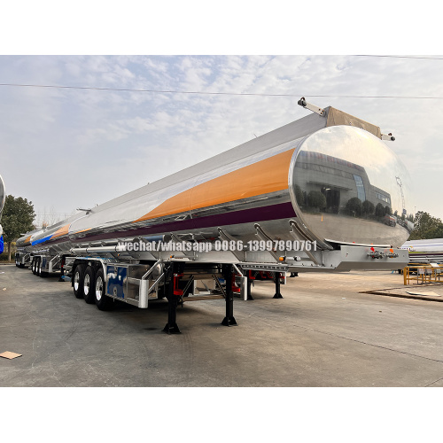 BPW 3 Axles Polished Mirror Surface Aluminium Alloy Semi Trailer