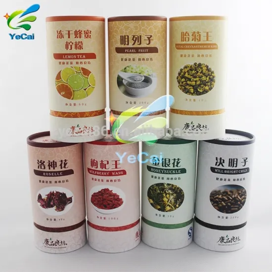 Latest fashion cardboard cylinder packaging box , packaging paper empty tea tin box