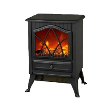Modern Freestanding Electrical Fireplace Stove with LED Flame and Metal Design for Household Use