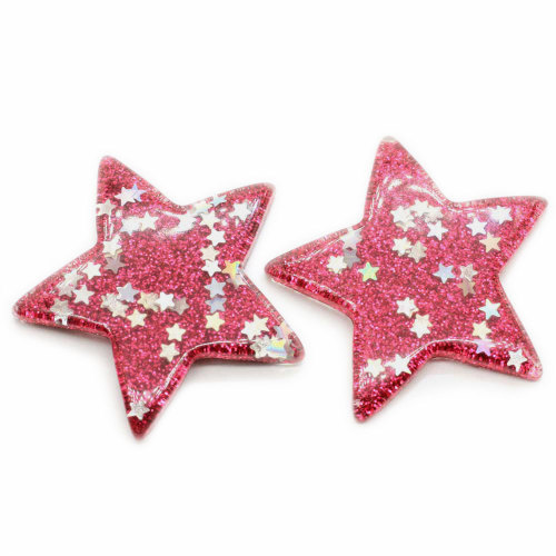 Hottest Resin Flatback Pentagram Bead Cabochon Glitter Five-pointed Star Diy Deco Party Wedding Decoration Jewelry Making Shop