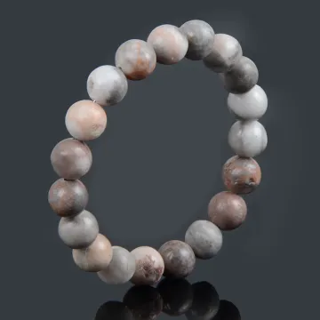 New arrival pink zeb 10mm beads natural charms bracelet jewelry for woman gift