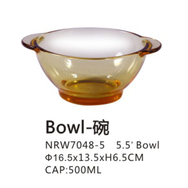 Heat Resisting High Boron Glass Binaural Soup Bowl