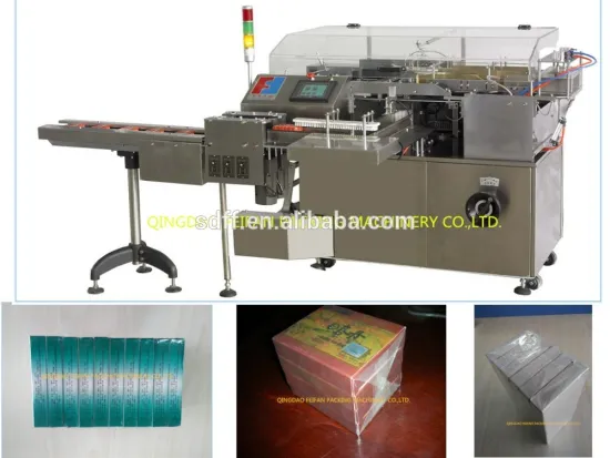 Full Automatic Perfume Box Cellophane Wrapping Machine with Tear Tape