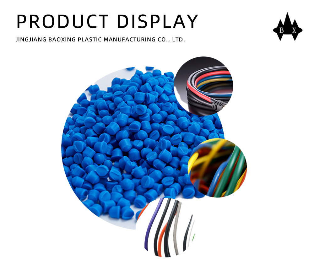 Blue PVC Plastic Raw Material Pellets X