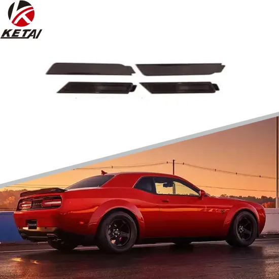 Smoke Black Front and Rear Car Accessories - Side Marker for Dodge Challenger 2008-2022