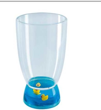 Acrylic Liquid High Waist-Shaped glass with Attractive Floaters