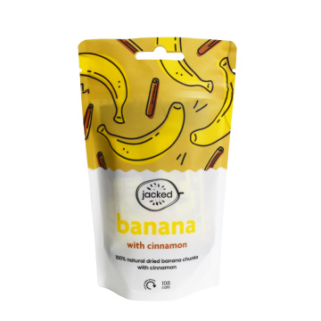 OEM Banana Slices Souch Food Contact Contact Recyclable Sac avec fermeture éclair