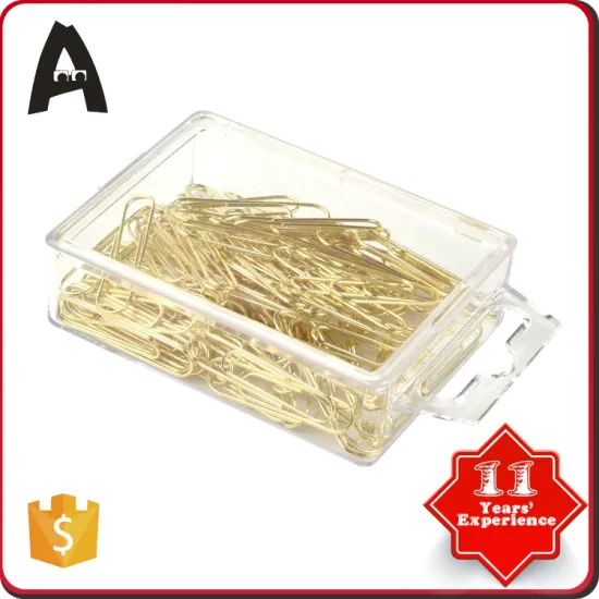28mm custom logo office supplies wire clip gold paper clip paper clips metal