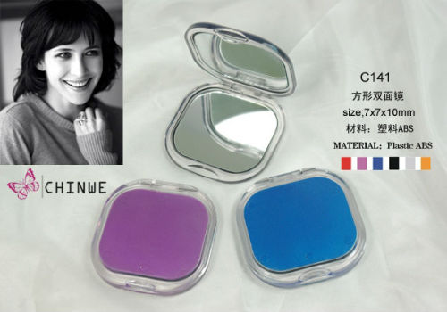 Plastic compact foldable cosmetic mirror /Lady favourite elegant professional portable makeup mirror