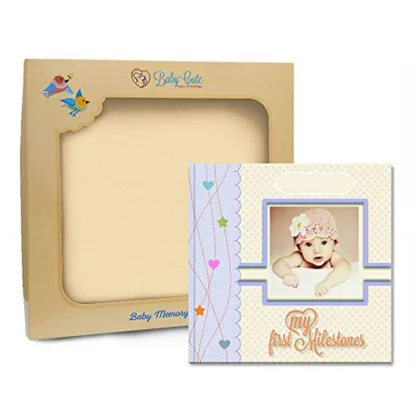 Modern Design Baby`s Milestones Keepsake Book