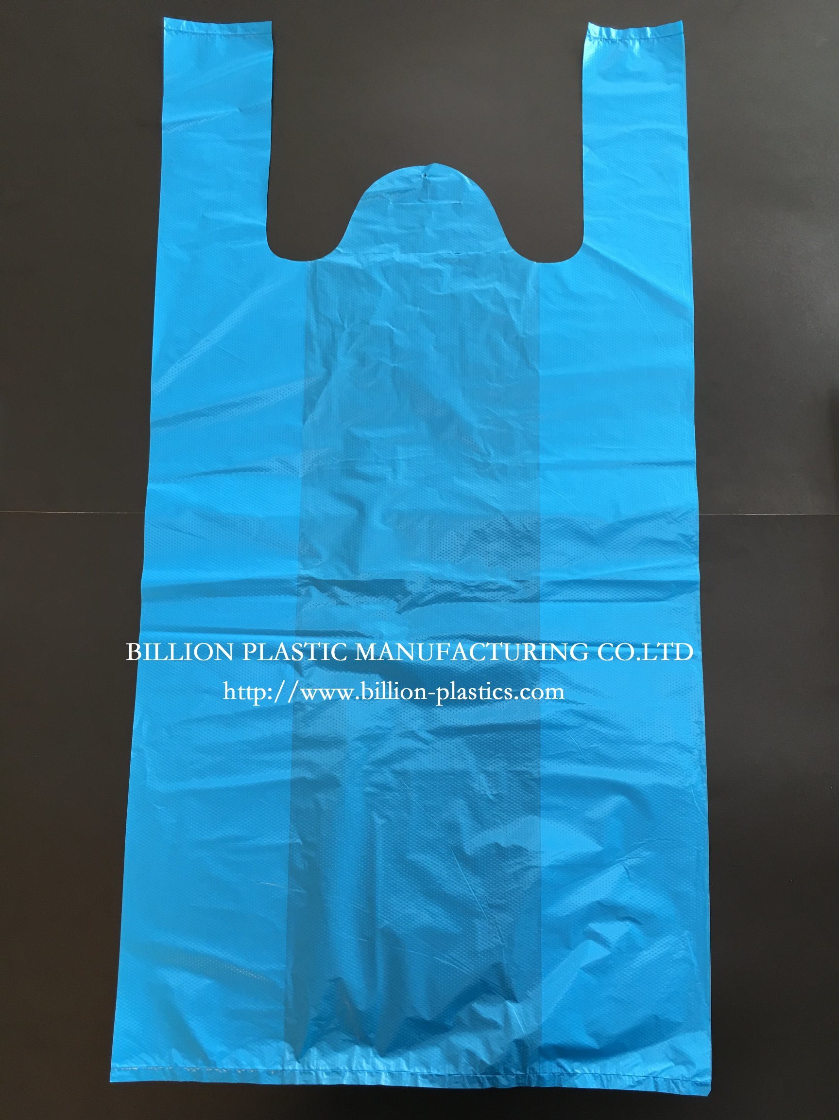 HDPE T-Shirt Garbage Packaging Clear Plastic Gusseted Grocery Produce Bag on Rolls