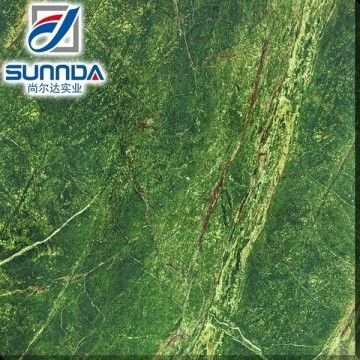 SUNNDA Cheap polished dark green marble porcelain tile