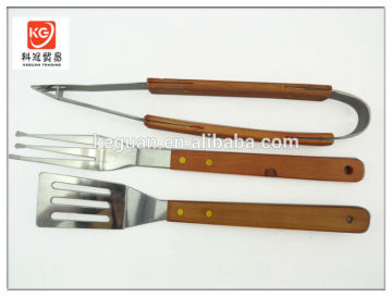 B-040 hot sale wooden handle stainless steel bbq spatula