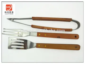 B-040 hot sale wooden handle stainless steel bbq spatula