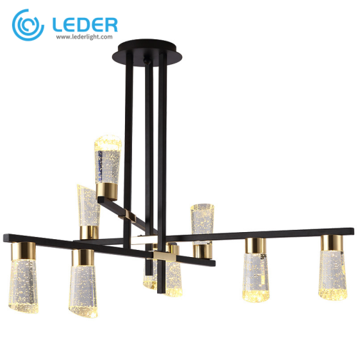 Lámparas de araña modernas de cristal grandes LEDER