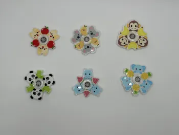 Acrylic Cartoon Fidget Spinner with Vibrant Animated Design