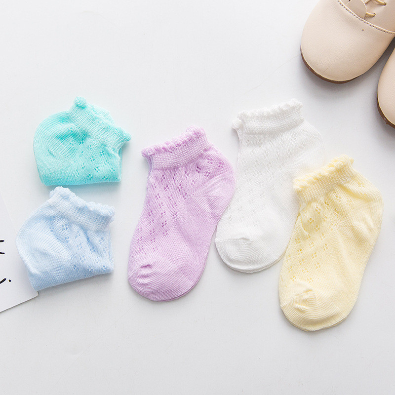 5Pairs/pack Newborn Baby Socks Summer Mesh Thin Baby Socks for Girls Cotton Infant Baby Boy Socks Casual Sport Style 2020 New