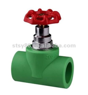 PPR pipe stop valve with brass