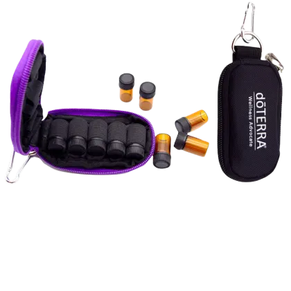 Doterra Essential Oils Bottle Keychain Case for 10 Vials - 1-2ml Bottles Makeup Bag