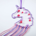 Pendentif tissé de crochet de licorne