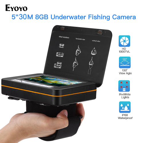 Caméra De Pêche Sous-marine Eyoyo - 7 Pouces, 30m, Vision Nocturne - Kit Complet