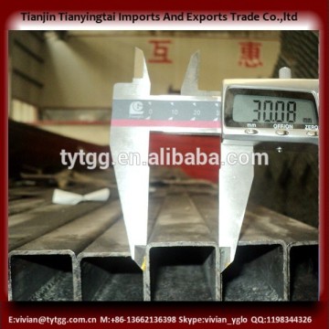 Q195-235 carbon square hollow steel tube with actual weight