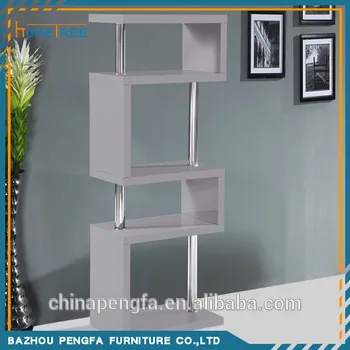 New design wood bookcase, grey book shelf, living room furniture