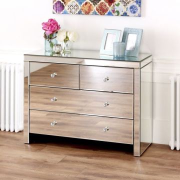 Venetian Mirrored Chest of Drawers