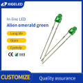 Specjalnie ukształtowane zielone włosy szmaragdowo-zielona dioda LED