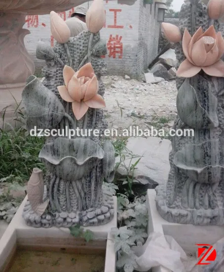 Garden flower fountain sculpture