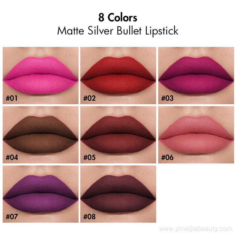 8 Colors MoisturizingPrivate Label Matte Lip Stick Lipstick