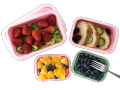Kotak Makan Siang Penyimpanan Makanan Silikon Warna-warni untuk Rumah