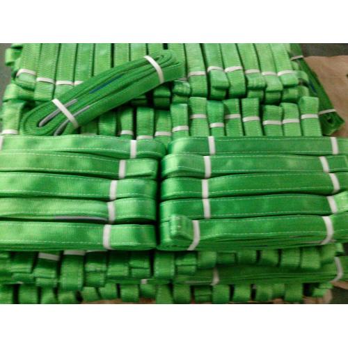 Sling de correas de elevación de poliéster verde de 2 toneladas con certificado CE