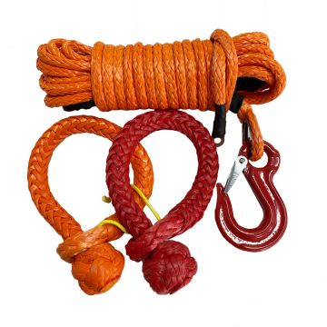Tugas Kekuatan Tinggi Shackle Lembut Untuk Off-Road ATV/UTV: Bahan UHMWPE/HMWPE