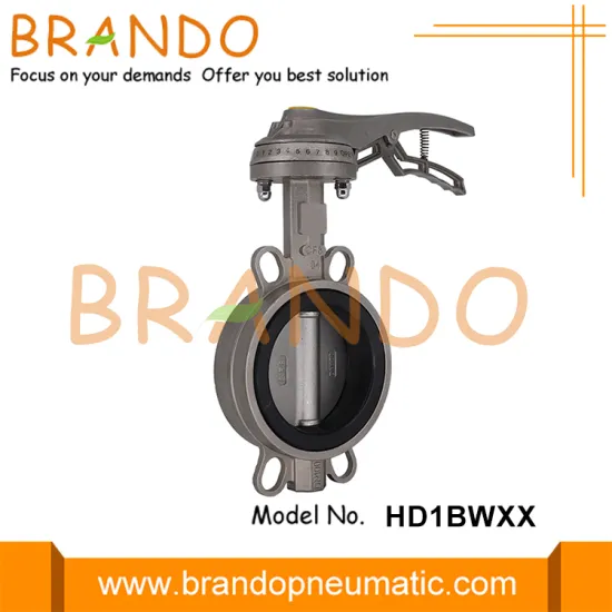 Handle Lever Wafer Type Stainless Steel Butterfly Valve