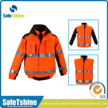 Chaqueta reflectante verde / naranja de alta calidad