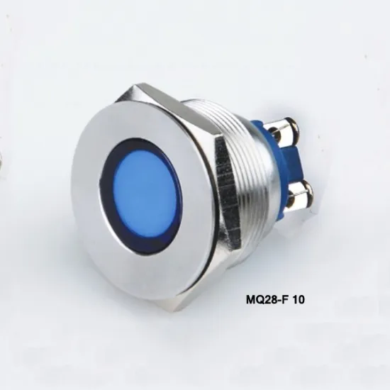 28mm Diameter Mechanical metal led Signal lamp,12 Volt Red led