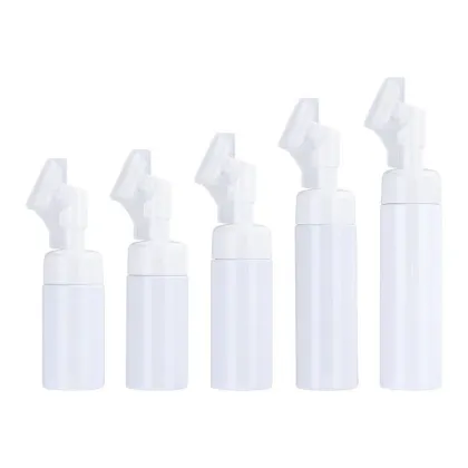 facial cleanser foam pump bottle with brush