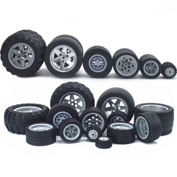 Stemedu MOC Technical Tire Wheel Hub Bricks for Car Truck Construction Building Blocks