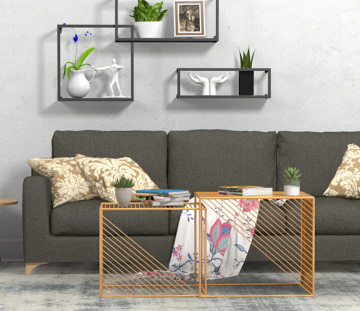 Sitting room creative recreational square small tea table