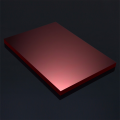High Gloss Red PETG -film gelamineerd op MDF