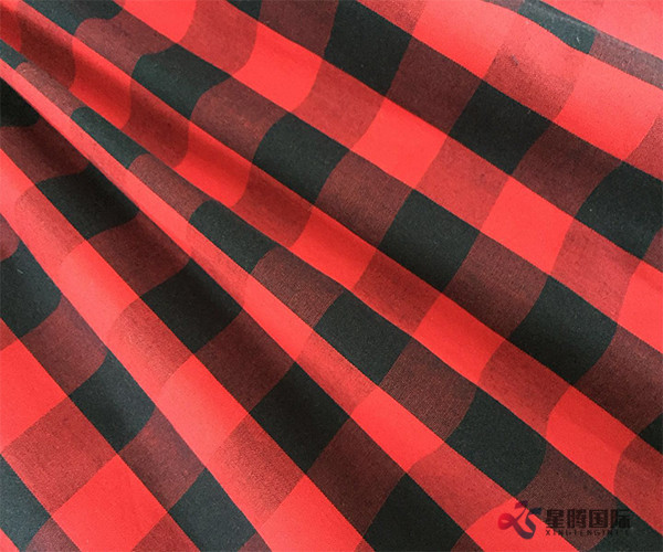 Classic Red And Black Check 100% Cotton Fabric