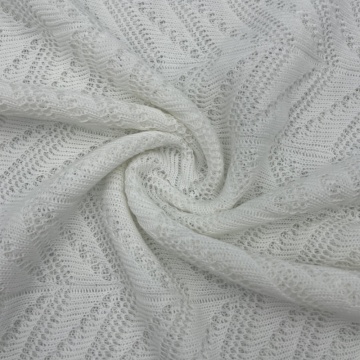 Grov nål dubbel garn jacquard tyg