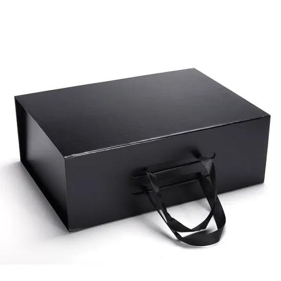 Full Black Women's Handbag Packaging Collapsible Gift Box