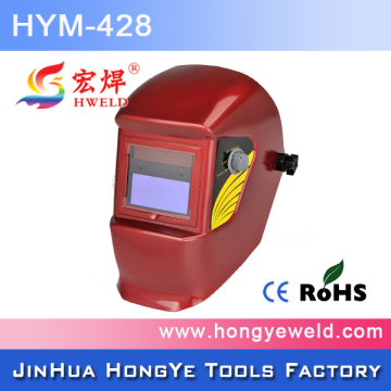 PP Material Helmet and Yes Solar Powered large view area Auto darkening welding mask