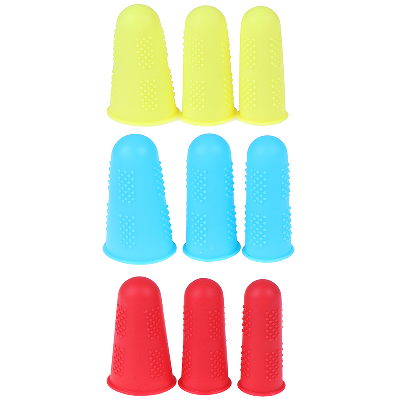3pcs/set Silicone Finger Protector Sleeve Cover Anti-cut Heat Resistant Anti-slip Fingers Cover For Cooking Kitchen Tools