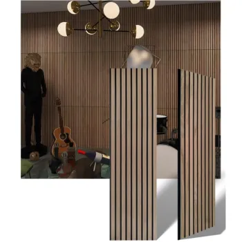 Wood Veneer MDF Wave Shape Flexible Acoustic Wall Panel