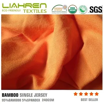 eco-frienldy soft anti-bacterial Bamboo fabric single jersey underwear fabric china fabric factory
