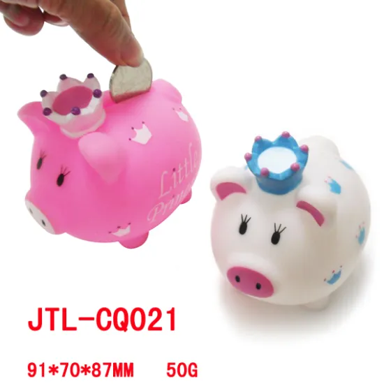 PVC Plastic Pig Coin Bank