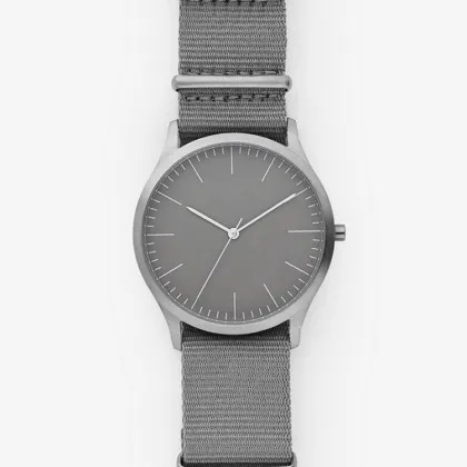 Men's Cool Watch with Nylon Strap Clean Dial